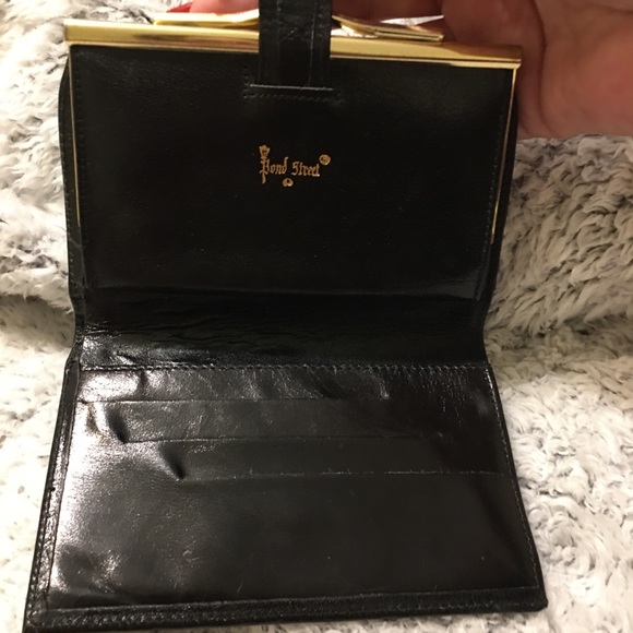 Bond Street vintage ladies wallet in black leather - Picture 9 of 11